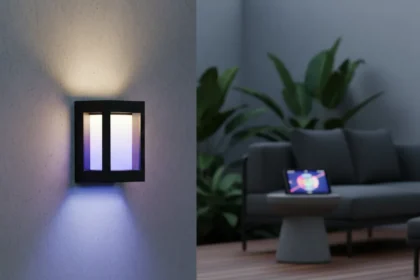 Philips Hue Econic Outdoor Wall Light: Premium Price, Solid Performance — AI-generated illustration