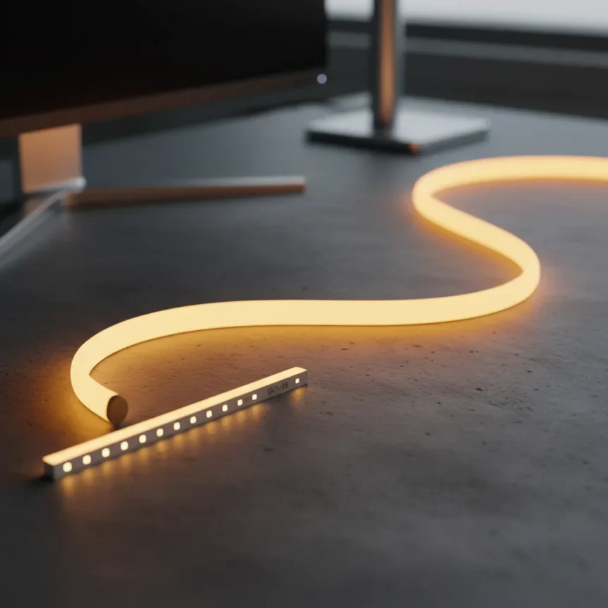 Philips Hue OmniGlow Lightstrip Finally Kills the LED Dot Problem — AI-generated illustration