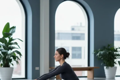 Pilates butterfly exercise targets deep core and hip mobility — AI-generated illustration