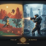 Pixel art visual design still outshines modern 3D graphics — AI-generated illustration