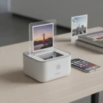 Polaroid Hi-Print 3x3 Bridges Printer and Frame in One — AI-generated illustration