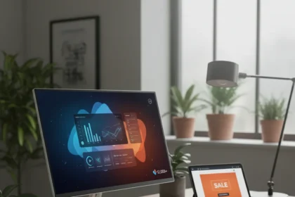 Portable PC monitor with 12,000+ reviews returns to sale — AI-generated illustration