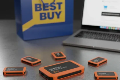 Best portable SSD deals: SanDisk Extreme sale at Best Buy — AI-generated illustration