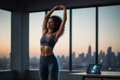 Personal trainer reveals 3-second posture reset hack — AI-generated illustration