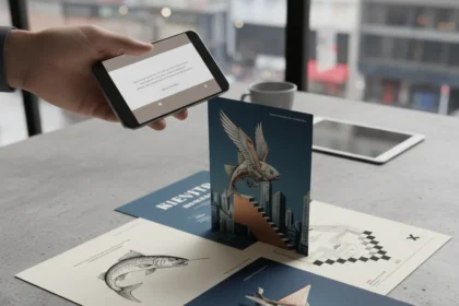 Print advertising's clever visual tricks still outperform digital — AI-generated illustration