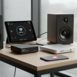 Pro-Ject's Wireless Box E turns passive speakers into WiiM streamers — AI-generated illustration