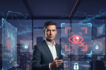 Proton CEO warns age verification laws will kill online anonymity — AI-generated illustration