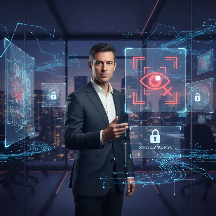 Proton CEO warns age verification laws will kill online anonymity — AI-generated illustration