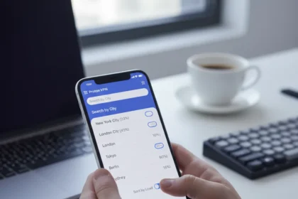 Proton VPN iOS update makes finding servers faster — AI-generated illustration