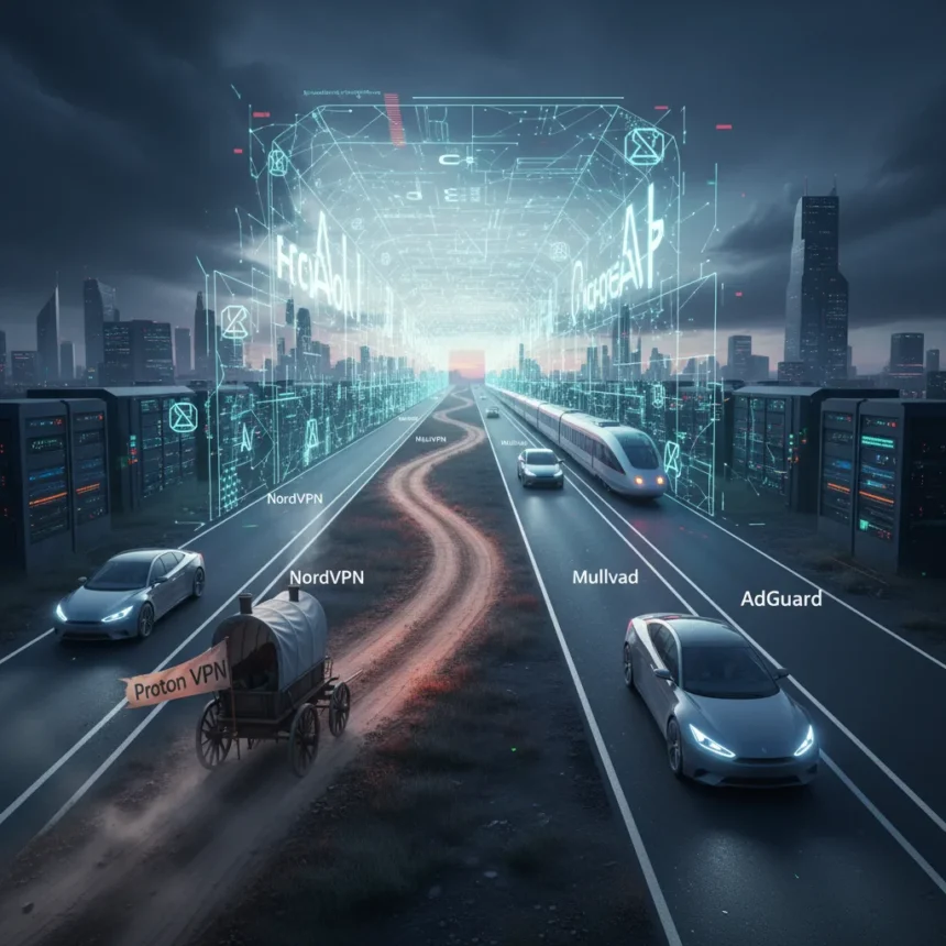 Proton VPN's post-quantum roadmap lags behind competitors — AI-generated illustration