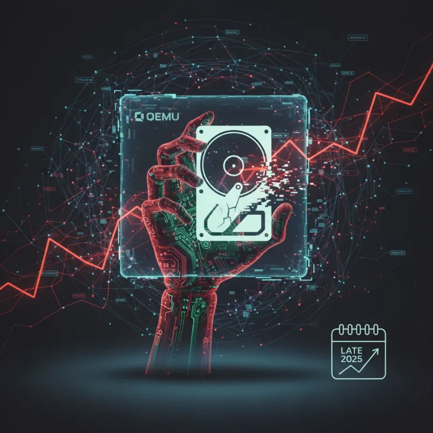 QEMU virtual machines now weaponized to hide ransomware attacks — AI-generated illustration