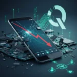 Qualcomm Q2 FY26 earnings show memory shortage crushing mobile — AI-generated illustration