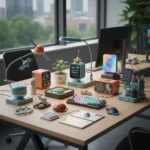 15 quirky desk gadgets that actually boost your work productivity — AI-generated illustration