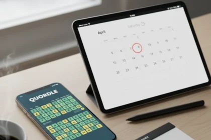 Quordle game #1531 hints and answers for April 4 — AI-generated illustration