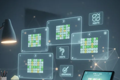 Quordle Game #1532 Hints and Answers for April 5 — AI-generated illustration