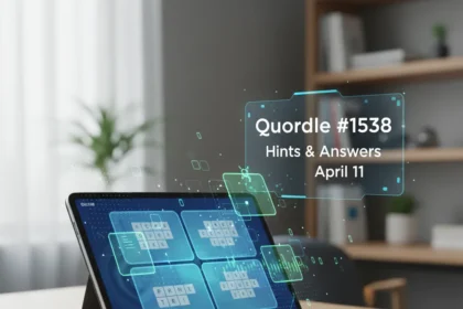 Quordle #1538 hints and answers for April 11 — AI-generated illustration