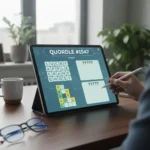 Quordle game #1547 hints and answers for April 20 — AI-generated illustration