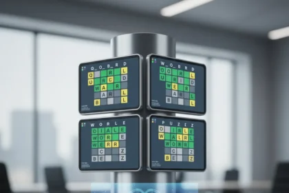 Quordle hints and answers for Sunday, April 12 — AI-generated illustration