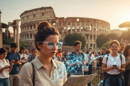 Ray-Ban Meta Gen 2 as travel guide: impressive but wrong glasses for Rome — AI-generated illustration