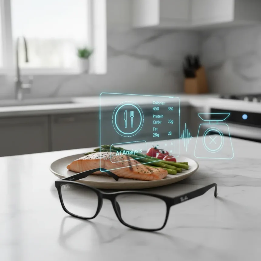 Ray-Ban Meta Glasses Replace Food Scales With AI Calorie Tracking — AI-generated illustration