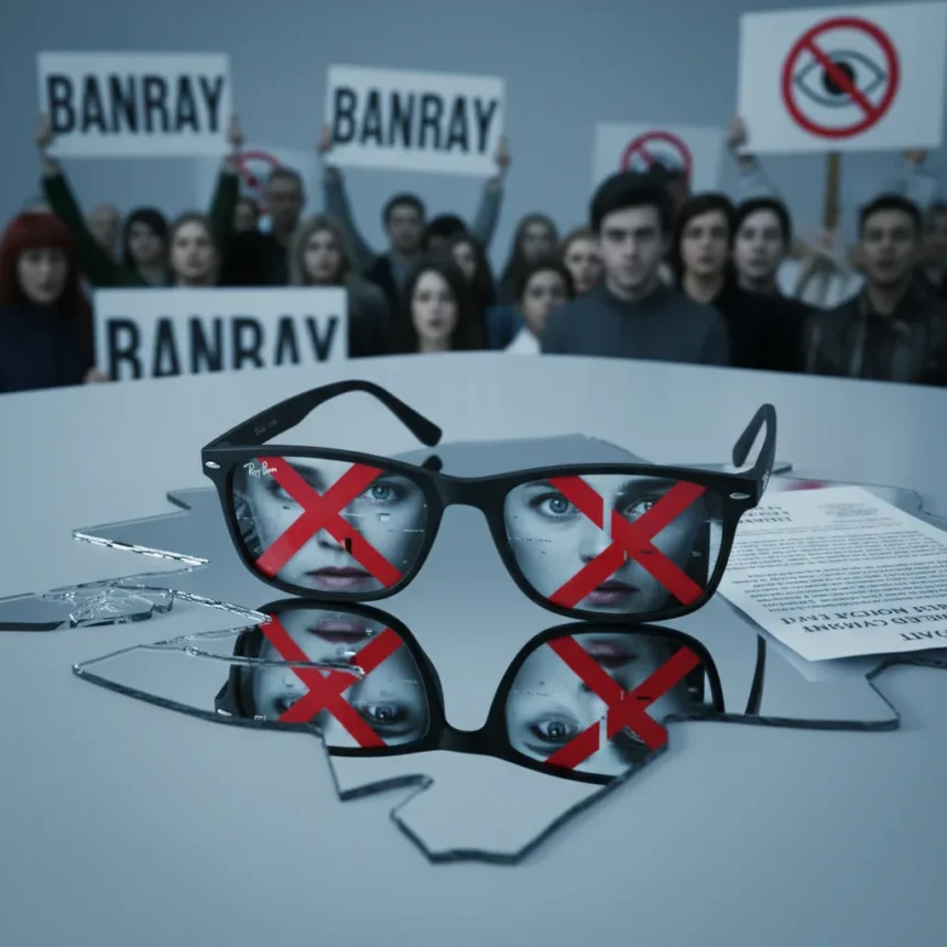 Ray-Ban Meta smart glasses face privacy backlash as BanRay movement grows — AI-generated illustration