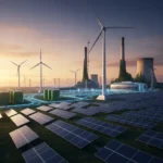 Renewable energy overtakes coal in historic 2025 shift — AI-generated illustration