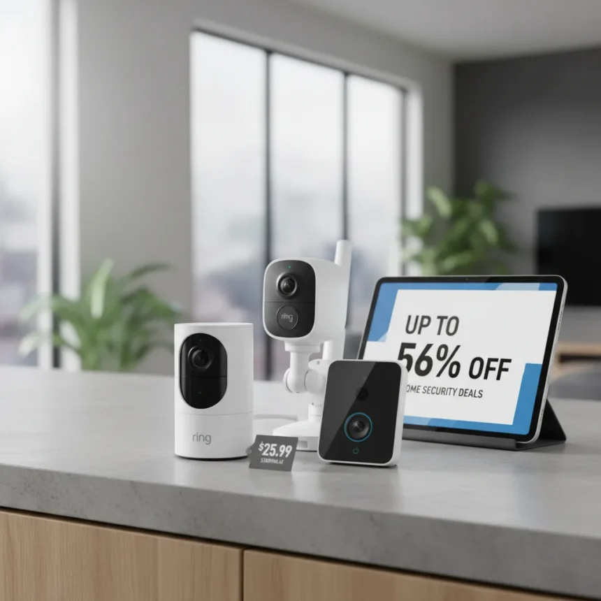 Ring cameras deliver budget home security starting at $25.99 — AI-generated illustration