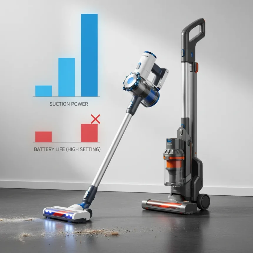 Roborock H60 Hub Ultra challenges Shark with power, stumbles on battery — AI-generated illustration