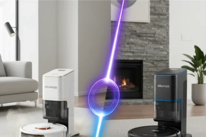 Roborock Saros 20 vs Shark PowerDetect 2-in-1 showdown — AI-generated illustration