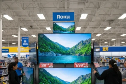 Roku 2026 TVs hit Best Buy with rare early-year discounts — AI-generated illustration
