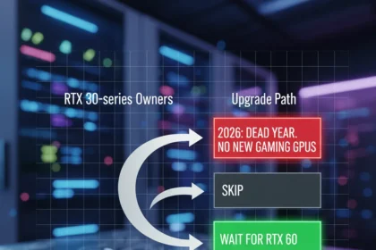 RTX 30-series upgrade matrix: Skip 2026, wait for RTX 60 — AI-generated illustration