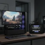 RTX 5080 gaming PC with 9800X3D drops $460 at Newegg — AI-generated illustration