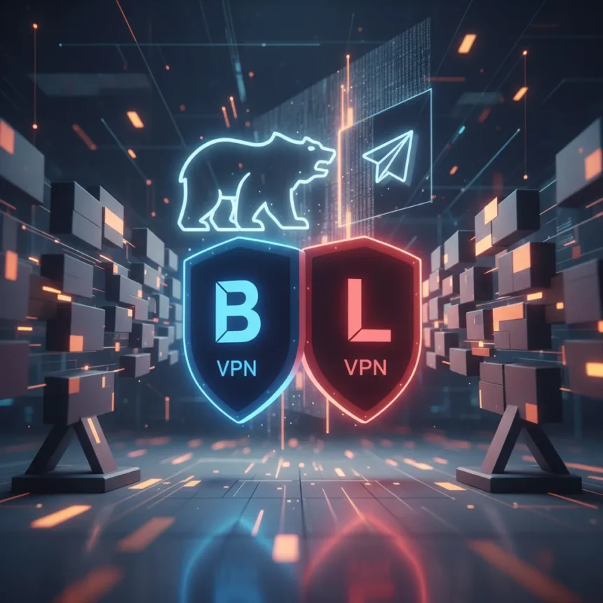 Russia's VPN blocking battle: BlancVPN and VPN Liberty fight back — AI-generated illustration