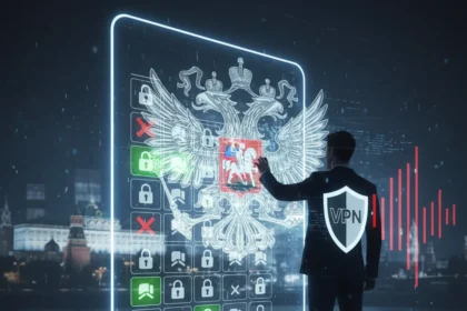 Russia's VPN whitelist proposal signals new internet control strategy — AI-generated illustration