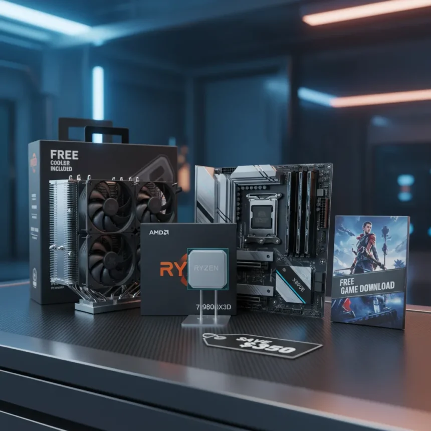 Ryzen 7 9800X3D AM5 bundle saves $350 with free cooler and game