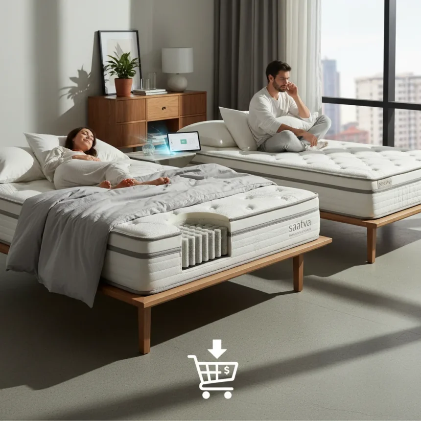 Saatva Memory Foam Hybrid Beats Classic on Comfort — AI-generated illustration
