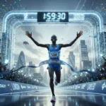 Sabastian Sawe Shatters the Two-Hour Marathon Barrier — AI-generated illustration
