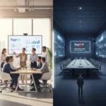 Sage HR software excels for SMBs but struggles at scale — AI-generated illustration