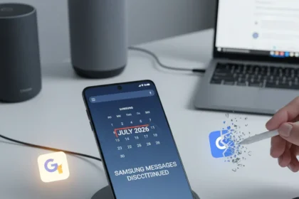 Samsung Messages shutting down July 2026, forcing switch to Google — AI-generated illustration