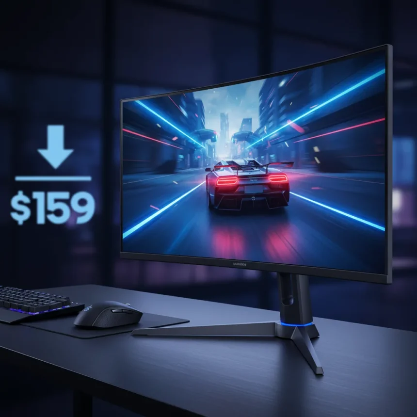 Samsung Odyssey G53F 1440p gaming monitor hits $159 all-time low — AI-generated illustration