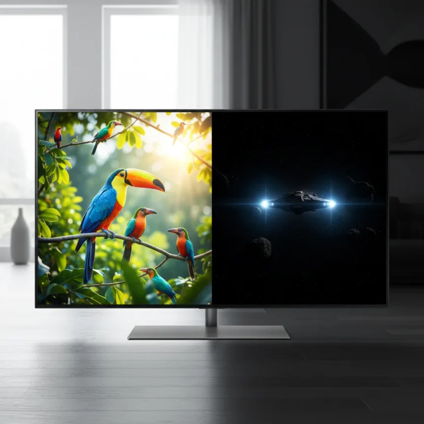 Samsung Q7F QLED delivers vivid colors but struggles in dark rooms