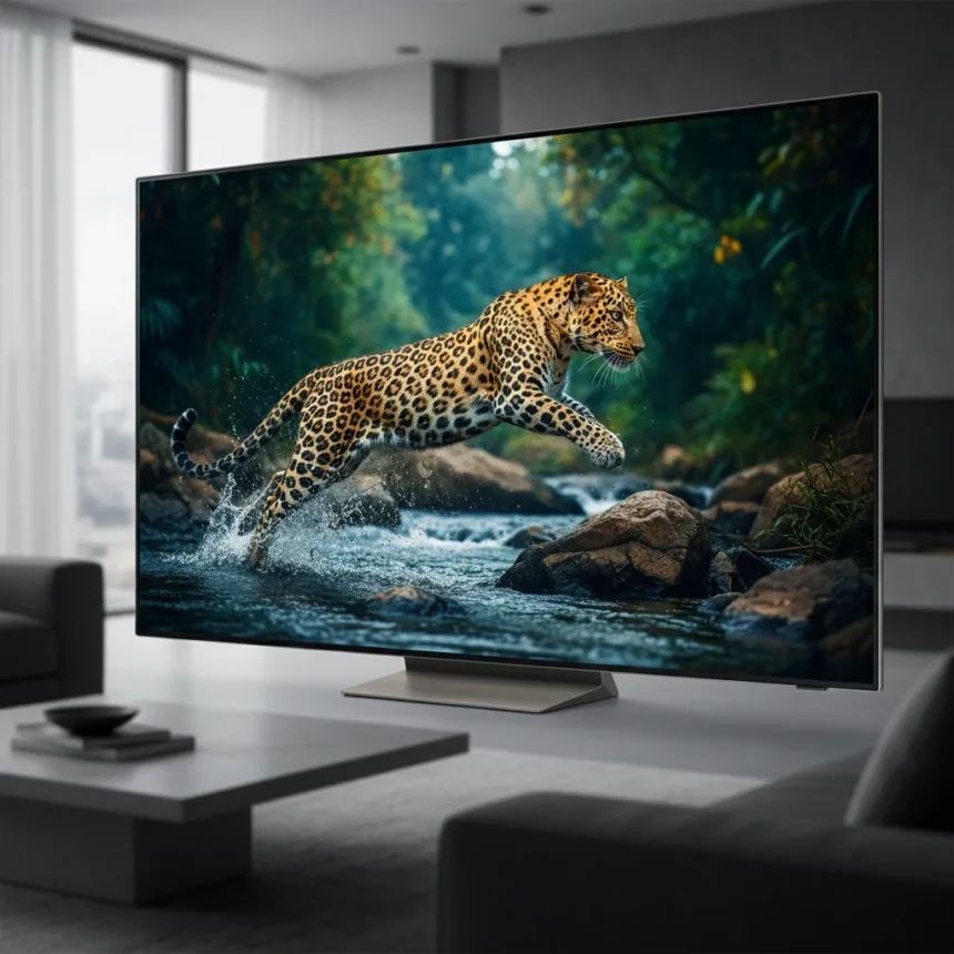 Samsung S90F OLED TV Justifies Its Price With Stunning Picture Quality — AI-generated illustration