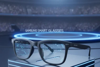 Samsung Smart Glasses Enter the Arena — But Do They Belong There? — AI-generated illustration