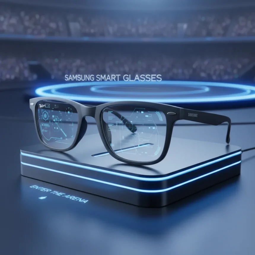 Samsung Smart Glasses Enter the Arena — But Do They Belong There? — AI-generated illustration
