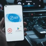 Samsung Wallet Digital Key feature requires Play Services update — AI-generated illustration