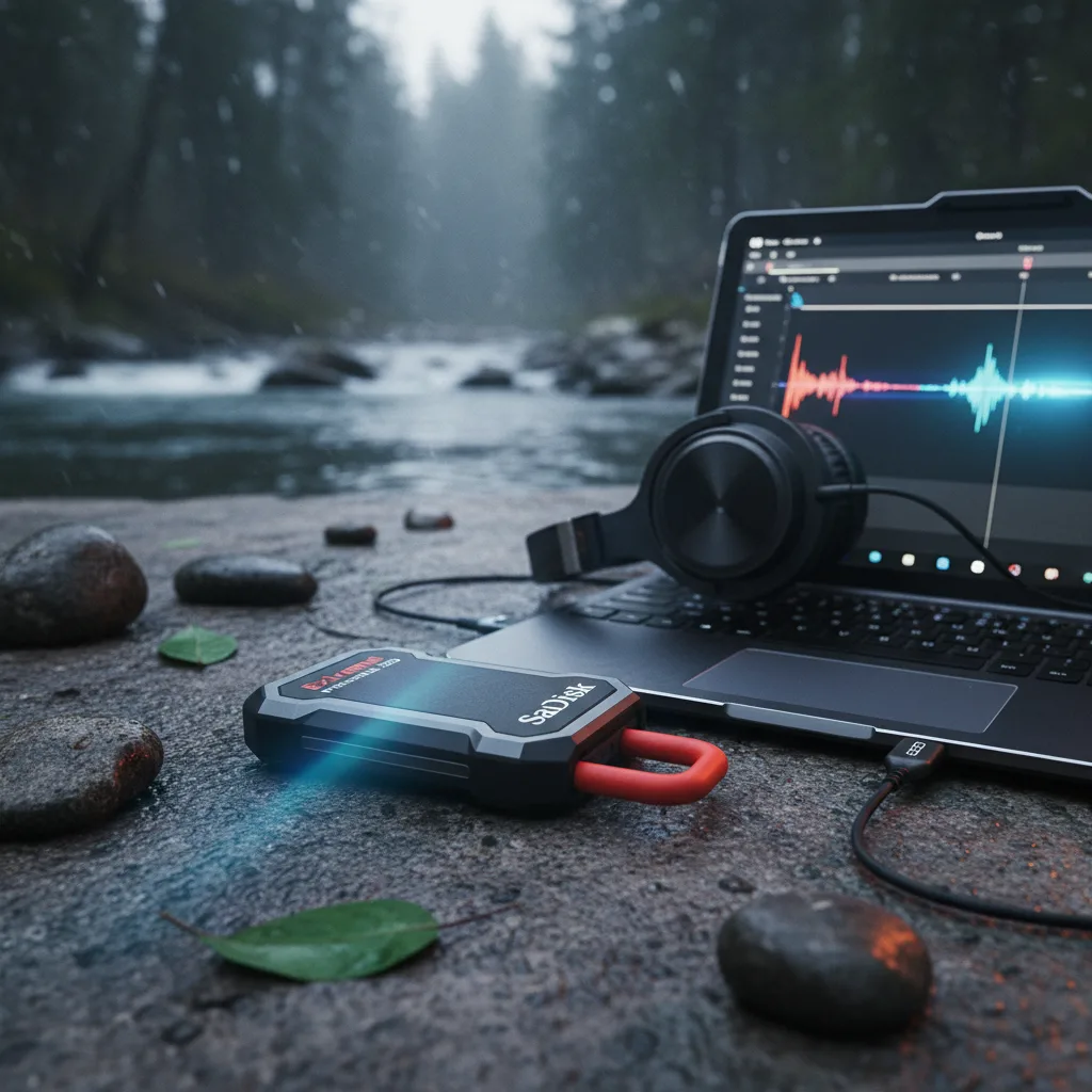 4TB SanDisk Extreme portable SSD drops over $300 — AI-generated illustration