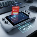 SanDisk Extreme 512GB microSD Card Doubles Xbox Ally Storage — AI-generated illustration