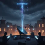 Satellite TV hack bypasses Iran's internet blackout — AI-generated illustration