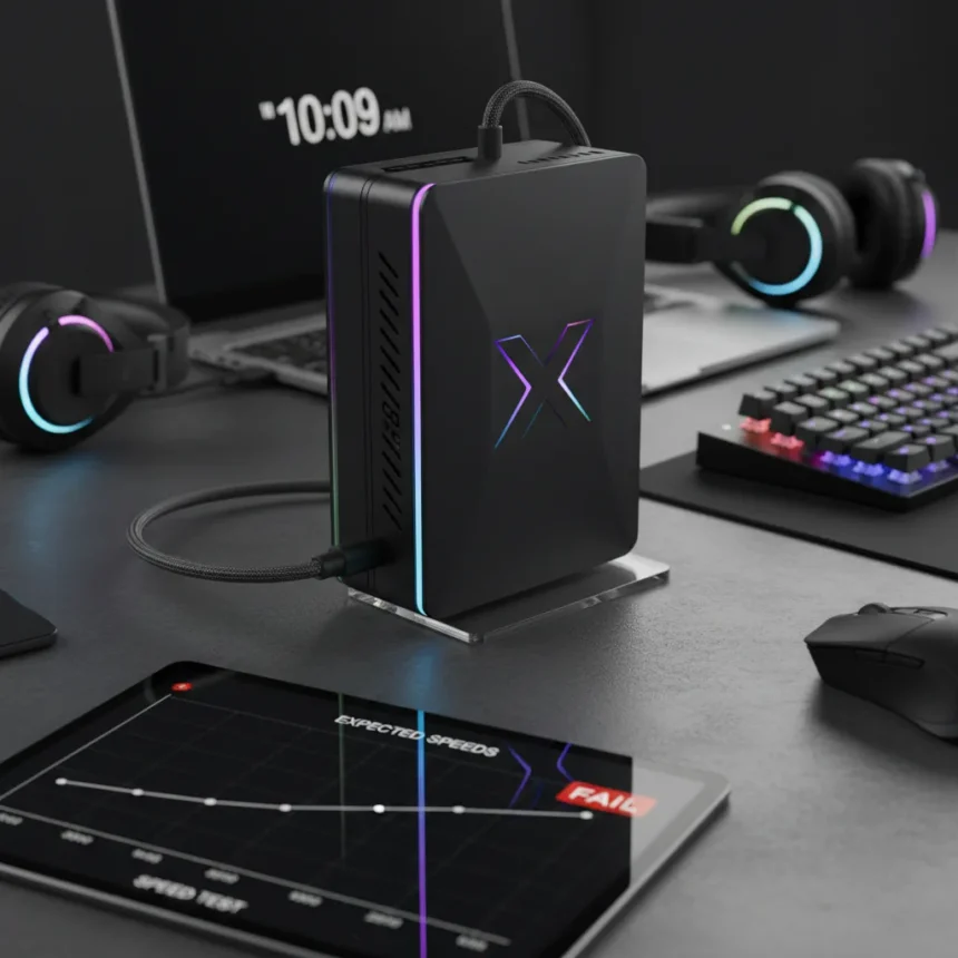 Seagate FireCuda X Vault 8TB review: Style over substance — AI-generated illustration