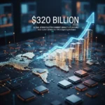 Global semiconductor foundry market hits record $320 billion in 2025 — AI-generated illustration